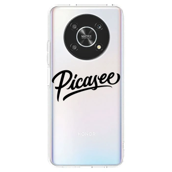 Picasee Honor Magic4 Lite 5G Hülle - Transparentes Silikon - Picasee - old logo - black