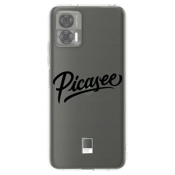 Picasee Motorola Edge 30 Neo Hülle - Transparentes Silikon - Picasee - old logo - black