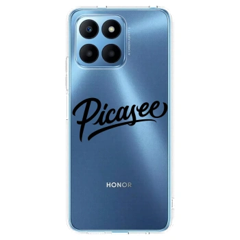 Picasee Honor 70 Lite Hülle - Transparentes Silikon - Picasee - old logo - black