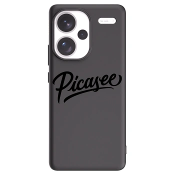 Picasee Xiaomi Redmi Note 13 Pro+ 5G Hülle - Schwarzes Silikon - Picasee - old logo - black