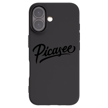 Picasee Apple iPhone 16 Hülle - Schwarzes Silikon - Picasee - old logo - black