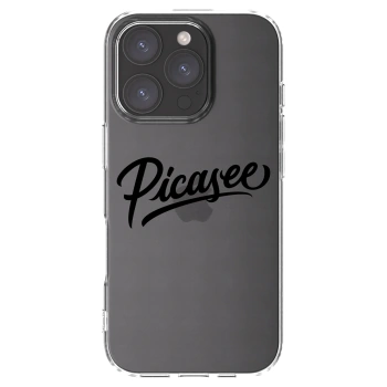 Picasee Apple iPhone 16 Pro Hülle - Transparentes Silikon - Picasee - old logo - black
