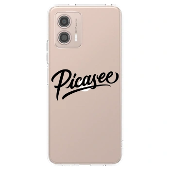 Picasee Motorola Moto G53 5G Hülle - Transparentes Silikon - Picasee - old logo - black