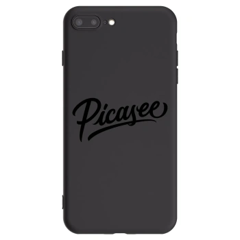 Picasee Apple iPhone 8 Plus Hülle - Schwarzes Silikon - Picasee - old logo - black