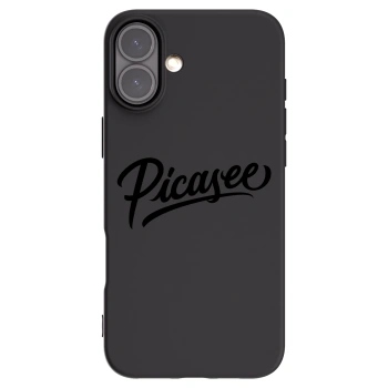 Picasee Apple iPhone 16 Plus Hülle - Schwarzes Silikon - Picasee - old logo - black