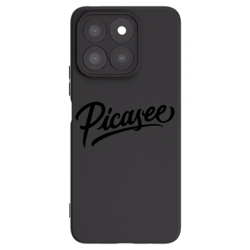 Picasee Honor X8c Hülle - Schwarzes Silikon - Picasee - old logo - black
