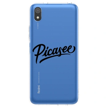 Picasee Xiaomi Redmi 7A Hülle - Transparentes Silikon - Picasee - old logo - black