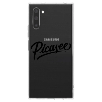 Picasee Samsung Galaxy Note 10 N970F Hülle - Transparentes Silikon - Picasee - old logo - black