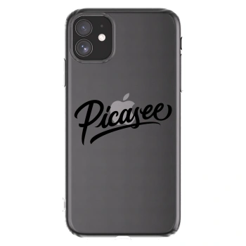 Picasee Apple iPhone 11 Hülle - Transparentes Silikon - Picasee - old logo - black