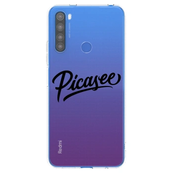 Picasee Xiaomi Redmi Note 8T Hülle - Transparentes Silikon - Picasee - old logo - black