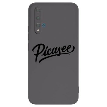 Picasee Huawei Nova 5T Hülle - Schwarzes Silikon - Picasee - old logo - black