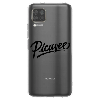 Picasee Huawei P40 Lite Hülle - Transparentes Silikon - Picasee - old logo - black