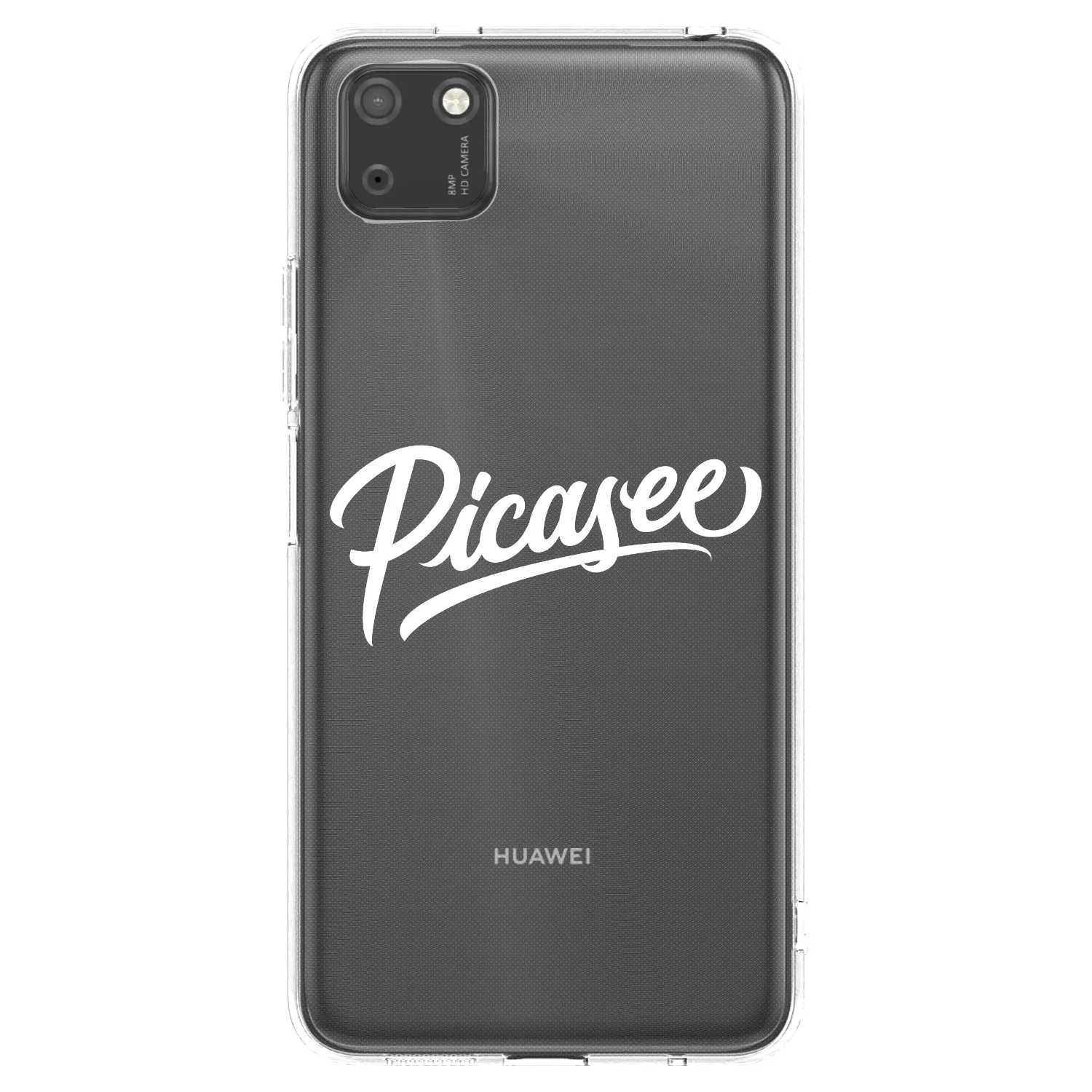 Picasee Huawei Y5P Hülle - Transparentes Silikon - Picasee - old logo - white