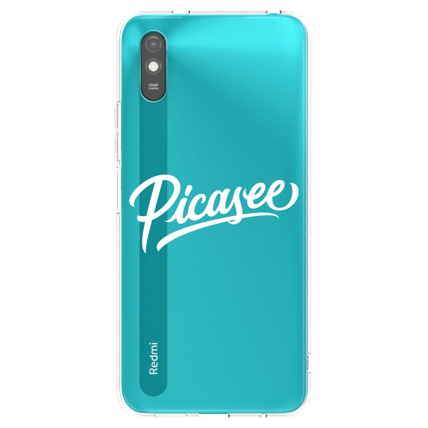 Picasee Xiaomi Redmi 9A Hülle - Transparentes Silikon - Picasee - old logo - white