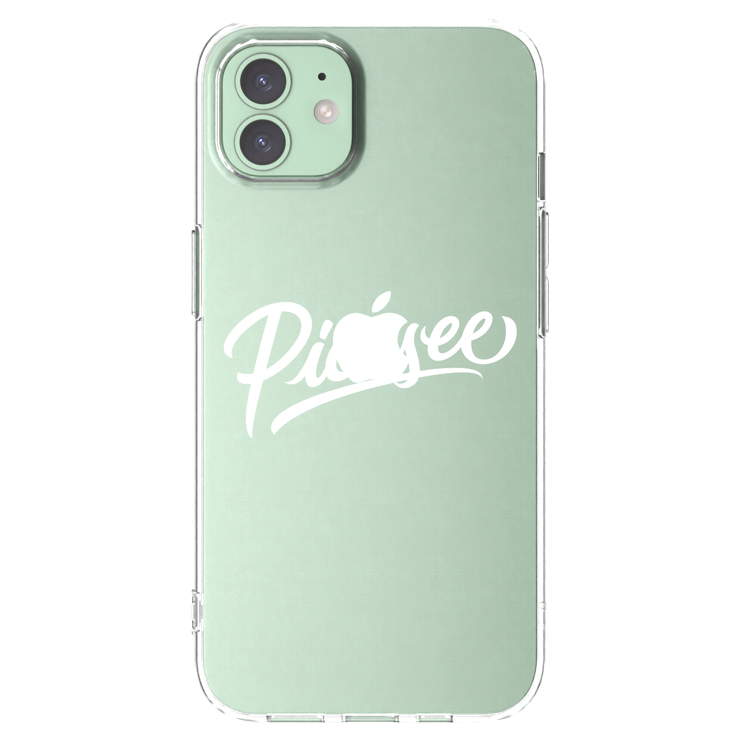 Picasee Apple iPhone 12 Pro Hülle - Transparentes Silikon - Picasee - old logo - white