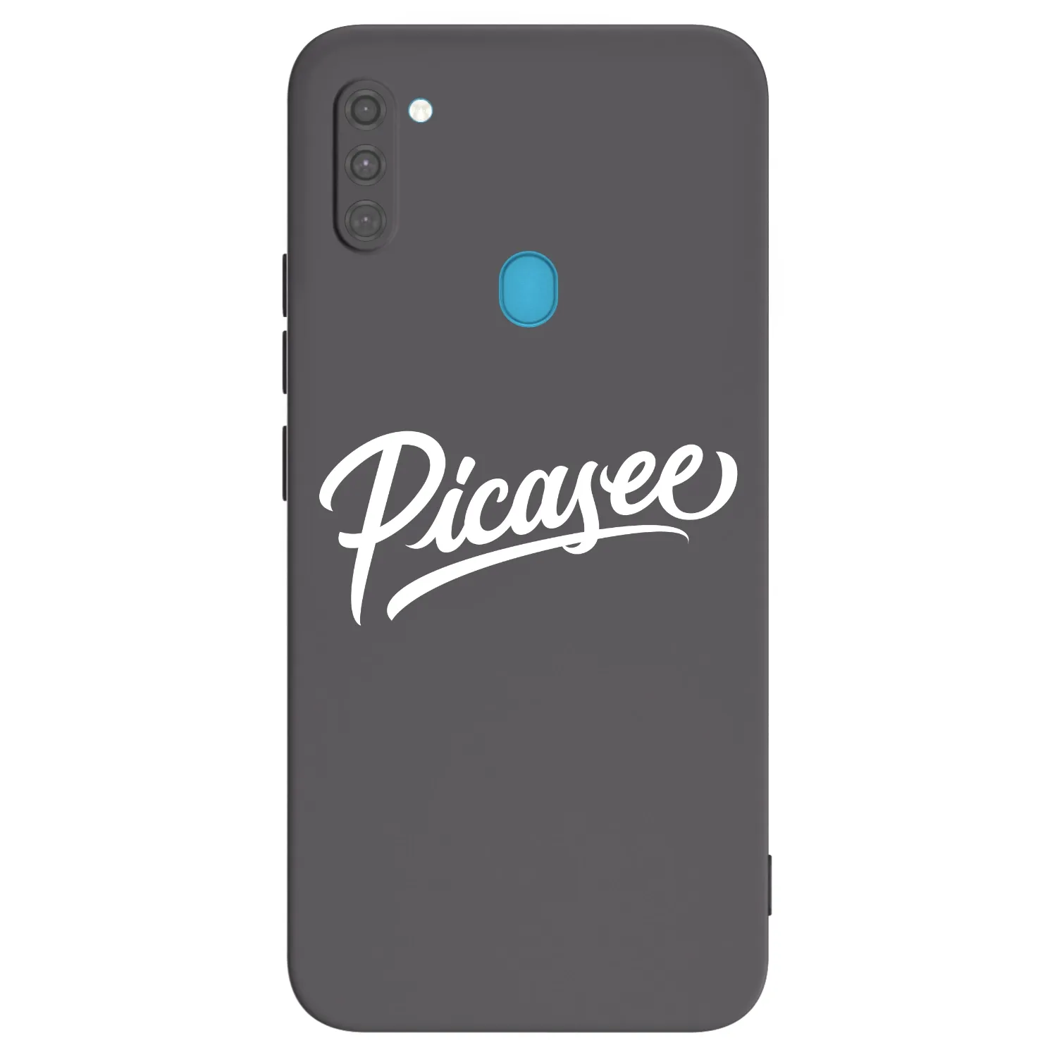 Picasee Samsung Galaxy M11 Hülle - Schwarzes Silikon - Picasee - old logo - white
