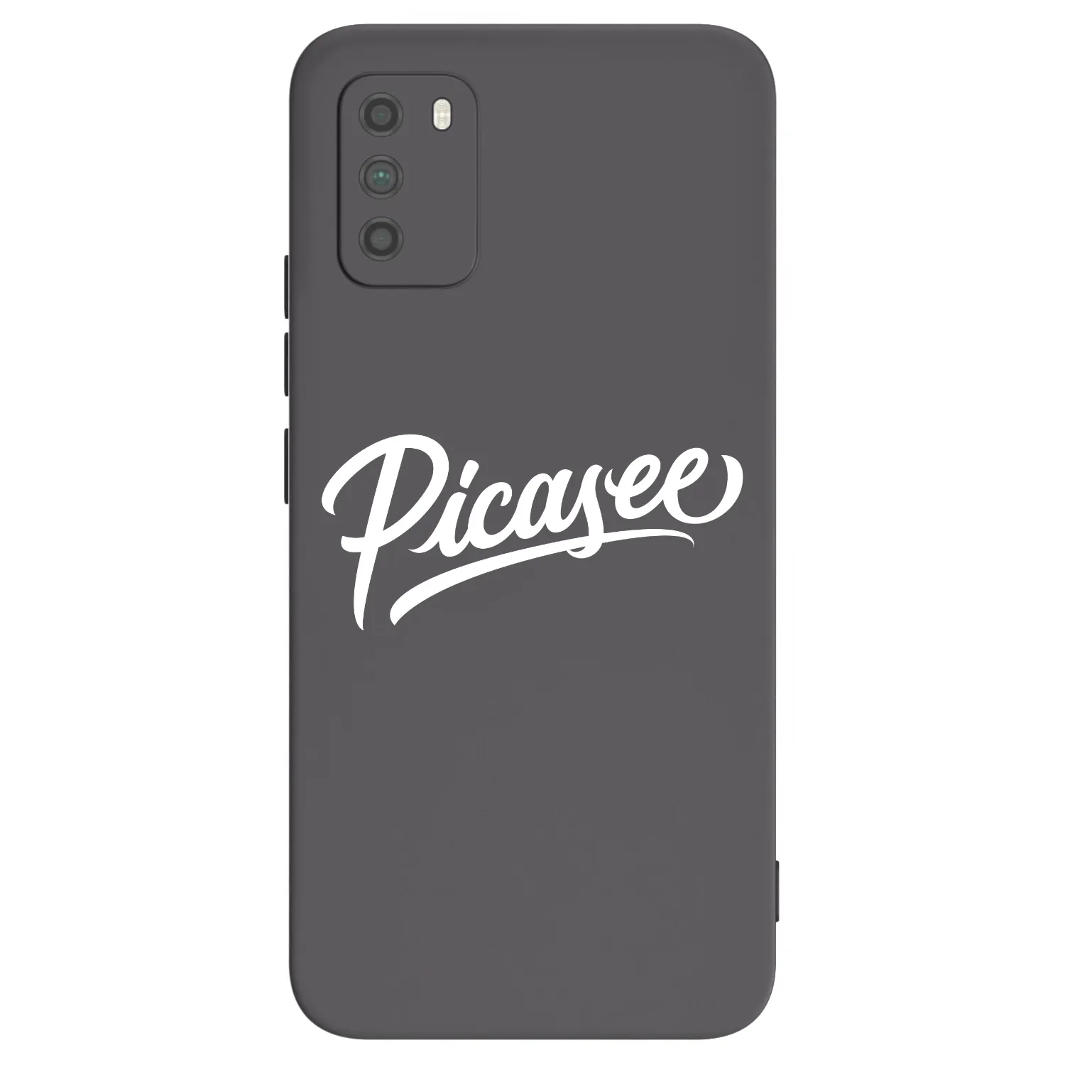 Picasee Xiaomi Poco M3 Hülle - Schwarzes Silikon - Picasee - old logo - white