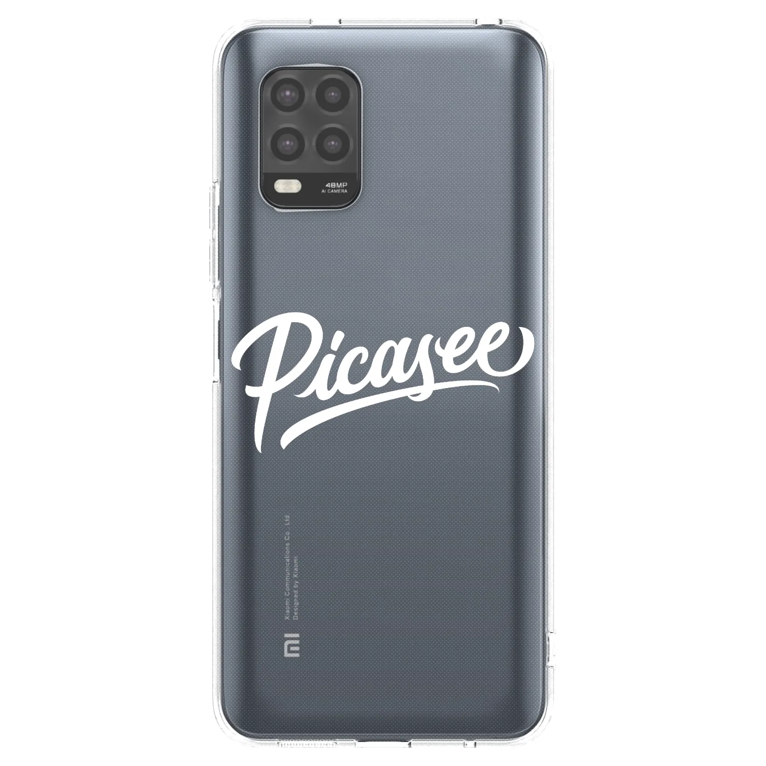 Picasee Xiaomi Mi 10 Lite Hülle - Transparentes Silikon - Picasee - old logo - white