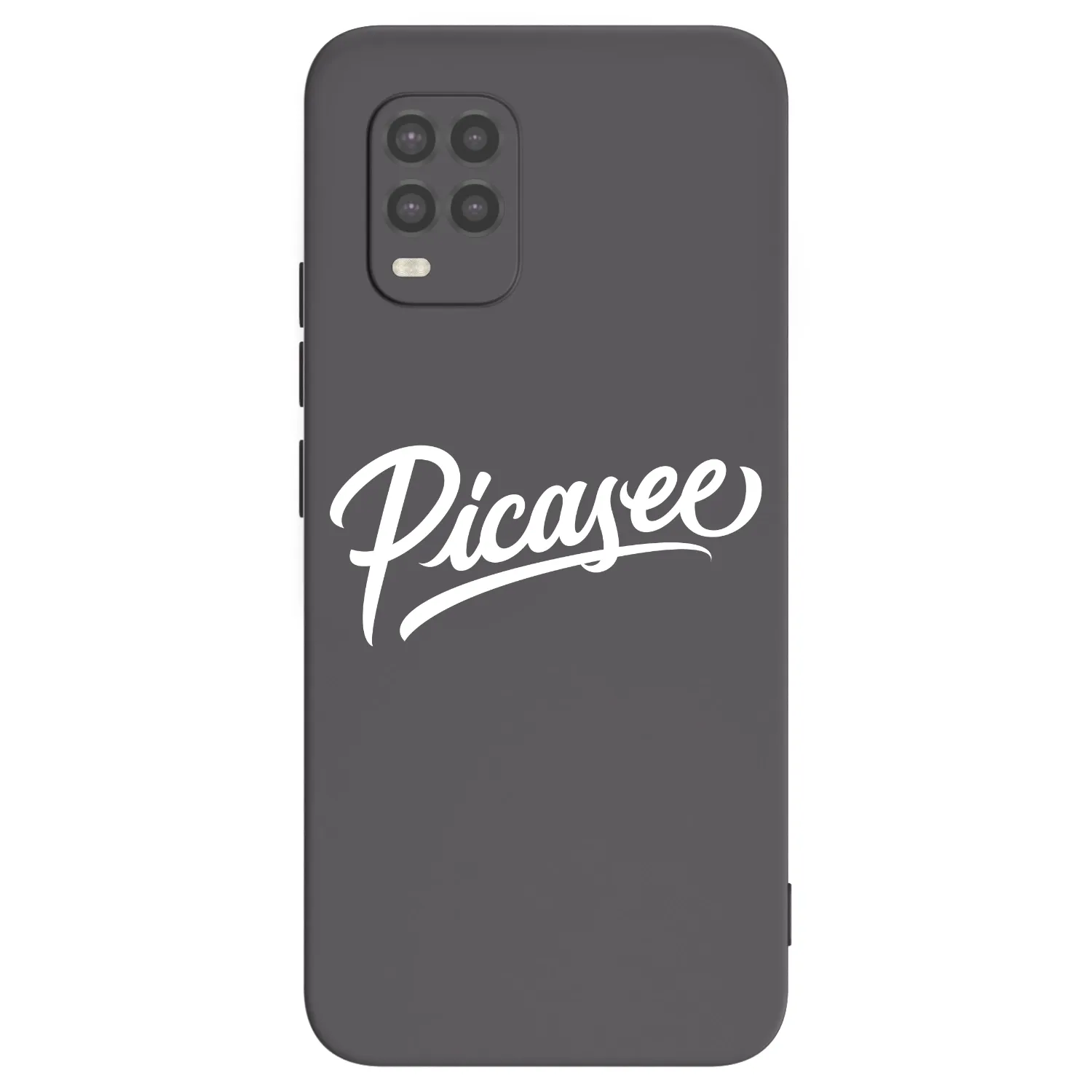 Picasee Xiaomi Mi 10 Lite Hülle - Schwarzes Silikon - Picasee - old logo - white