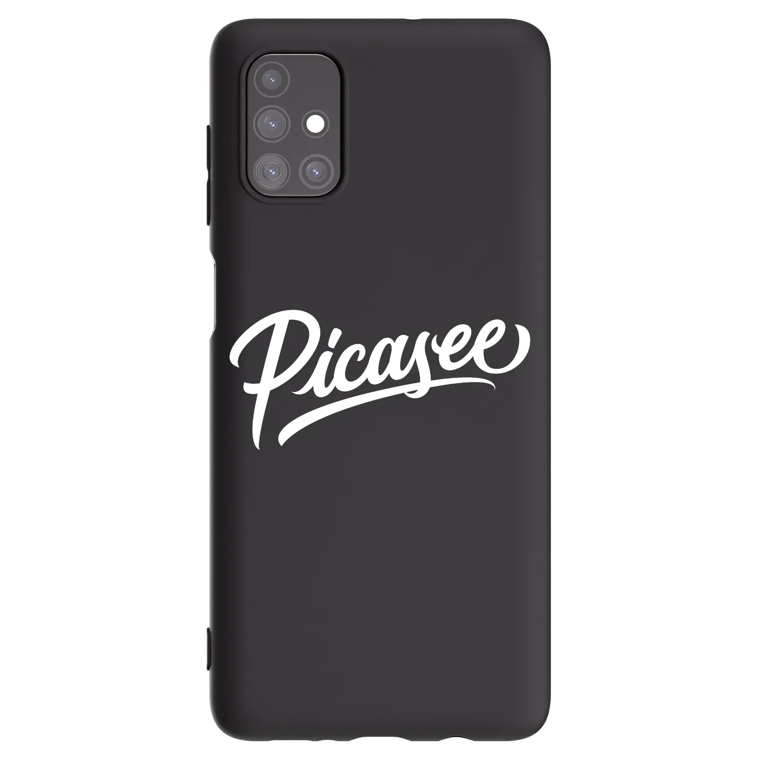 Picasee Samsung Galaxy M51 M515F Hülle - Schwarzes Silikon - Picasee - old logo - white