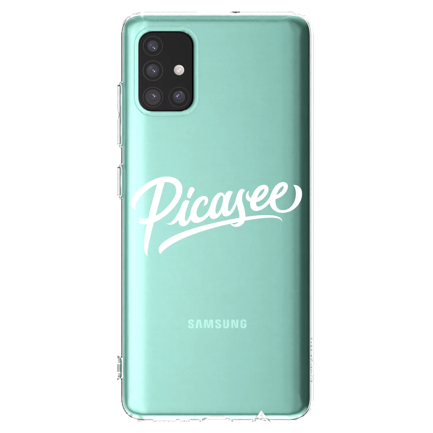 Picasee Samsung Galaxy M51 M515F Hülle - Transparentes Silikon - Picasee - old logo - white