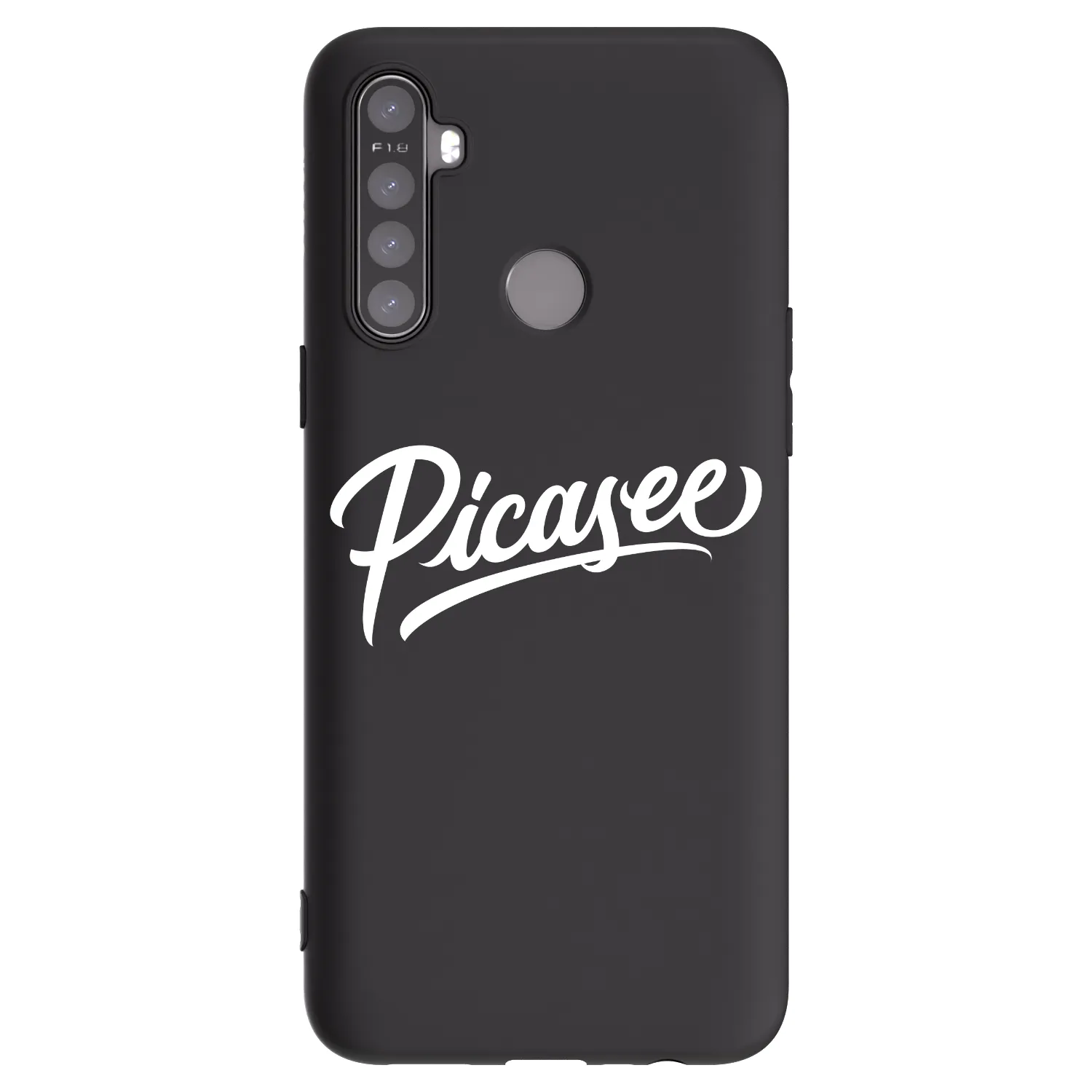 Picasee Realme 6i Hülle - Schwarzes Silikon - Picasee - old logo - white