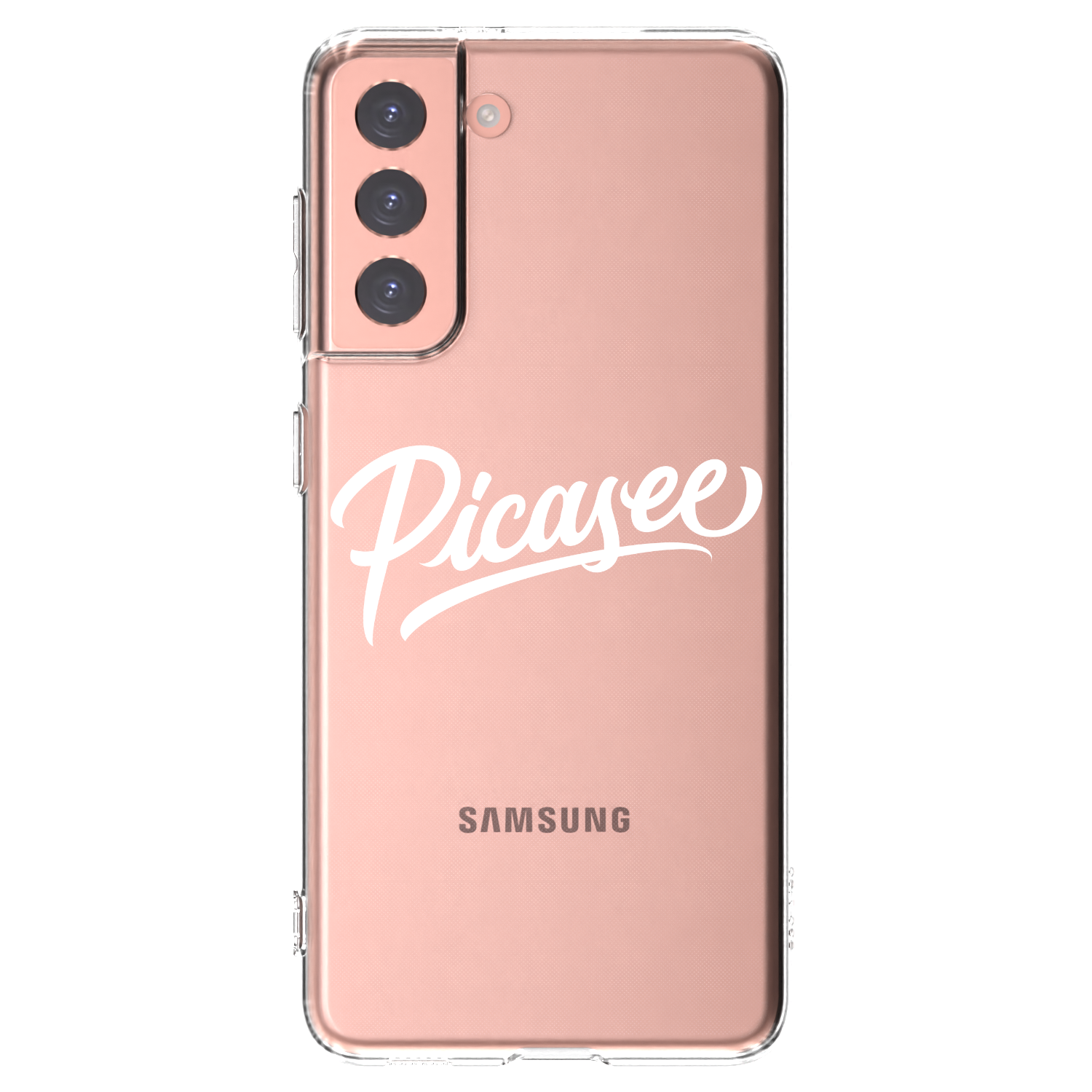Picasee Samsung Galaxy S21 5G G991B Hülle - Transparentes Silikon - Picasee - old logo - white