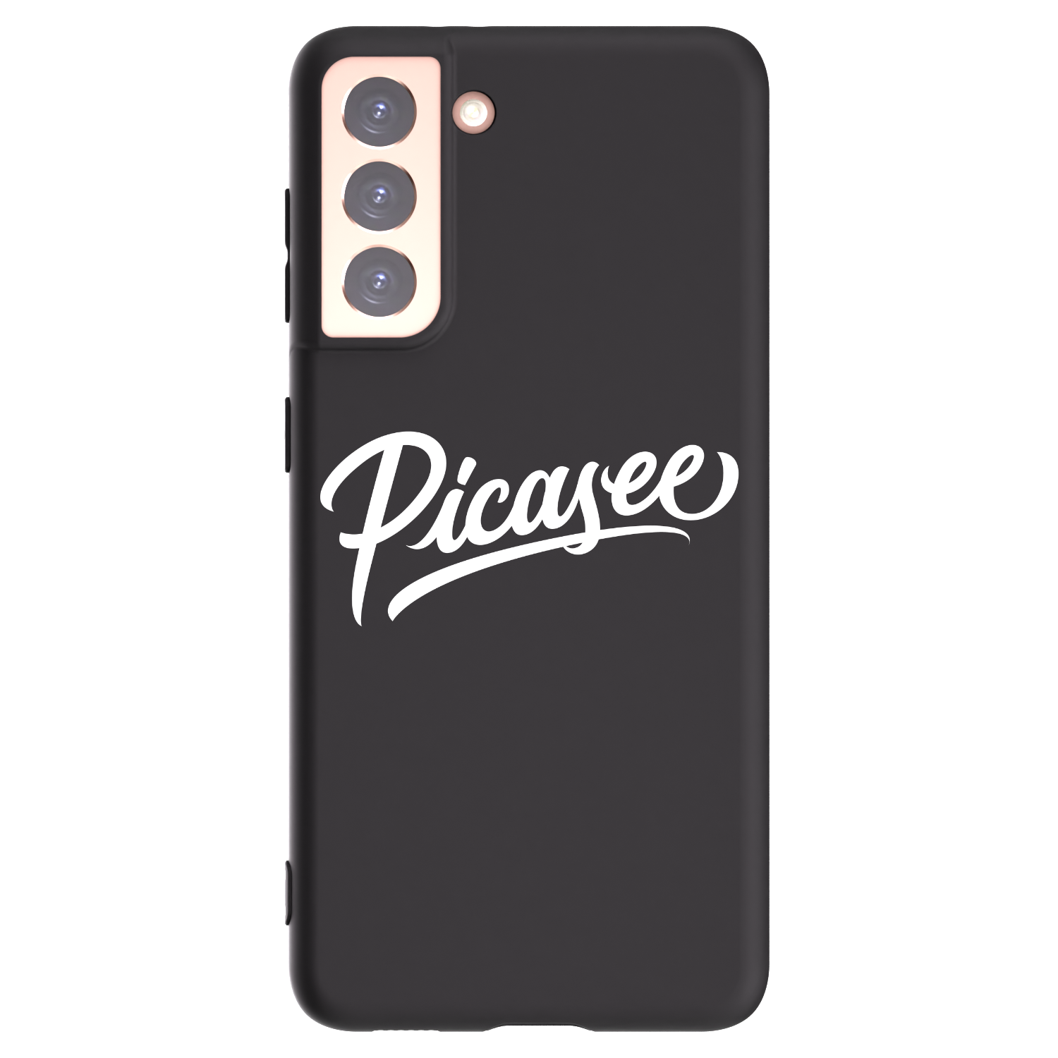 Picasee Samsung Galaxy S21 5G G991B Hülle - Schwarzes Silikon - Picasee - old logo - white