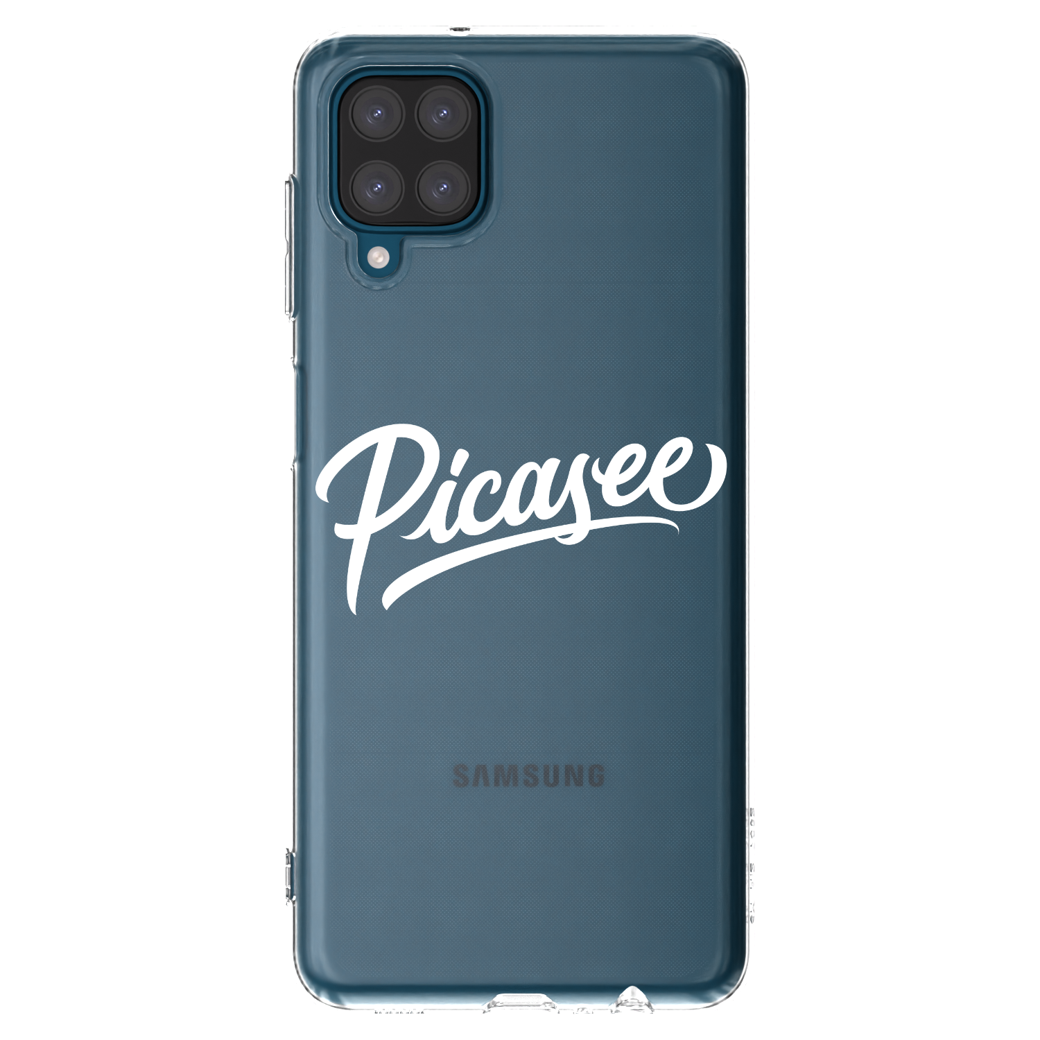 Picasee Samsung Galaxy A12 A125F Hülle - Transparentes Silikon - Picasee - old logo - white