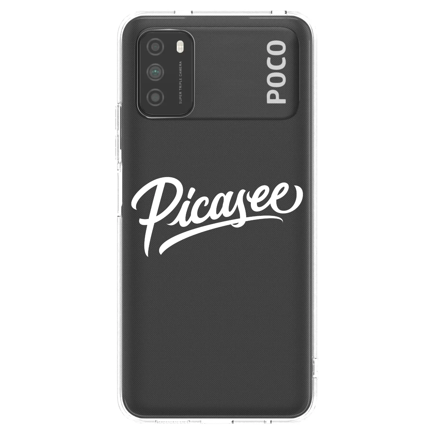 Picasee Xiaomi Poco M3 Hülle - Transparentes Silikon - Picasee - old logo - white