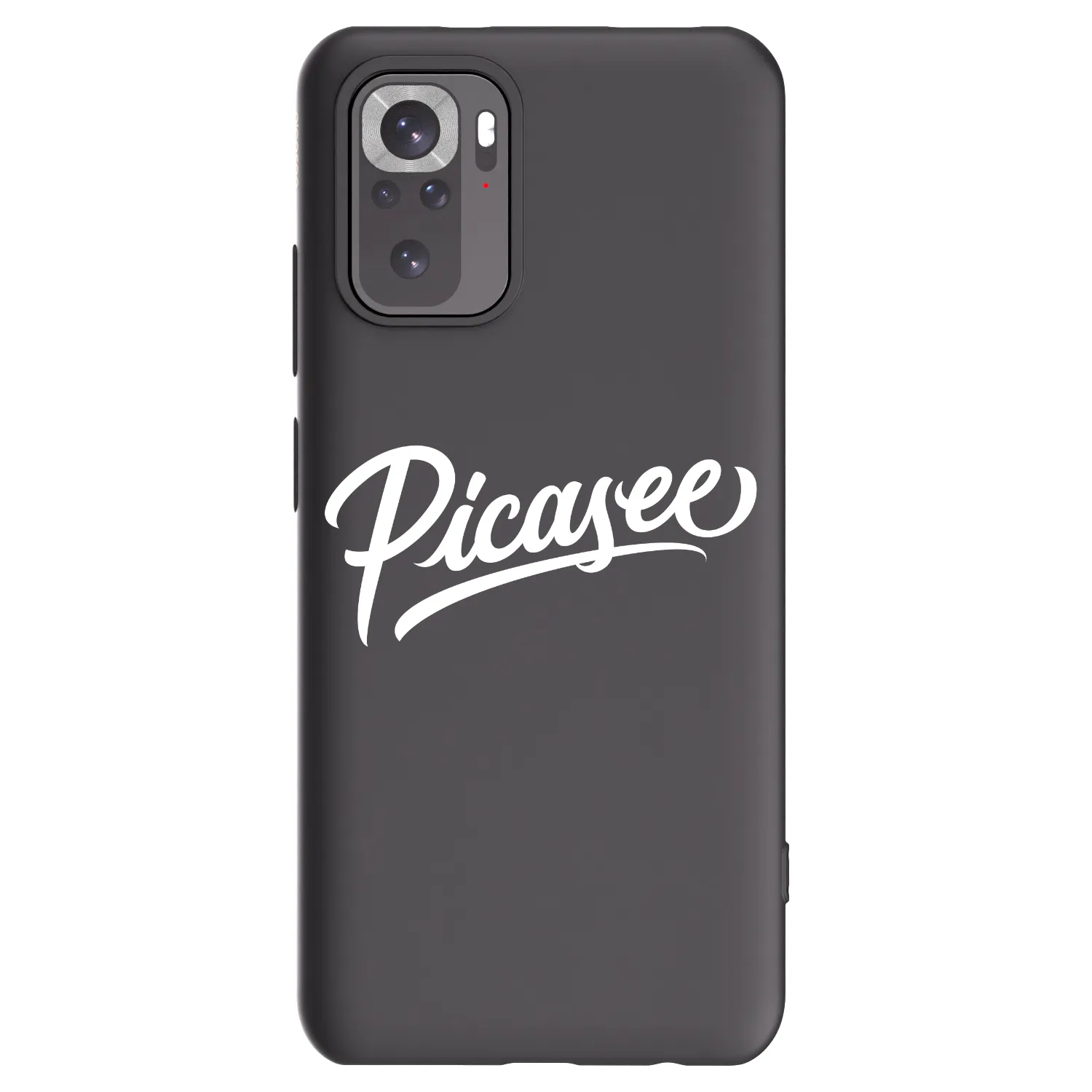 Picasee Xiaomi Redmi Note 10 Hülle - Schwarzes Silikon - Picasee - old logo - white