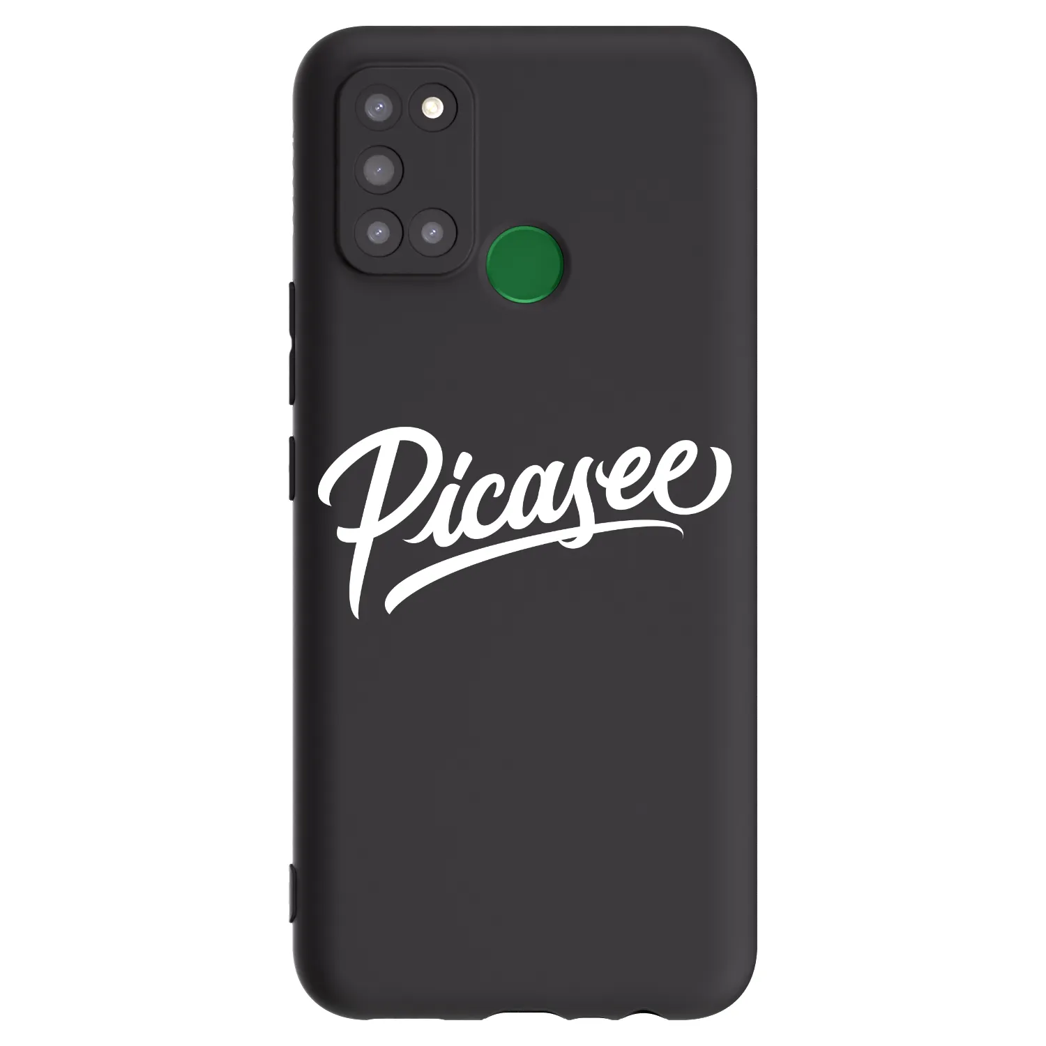 Picasee Realme 7i Hülle - Schwarzes Silikon - Picasee - old logo - white