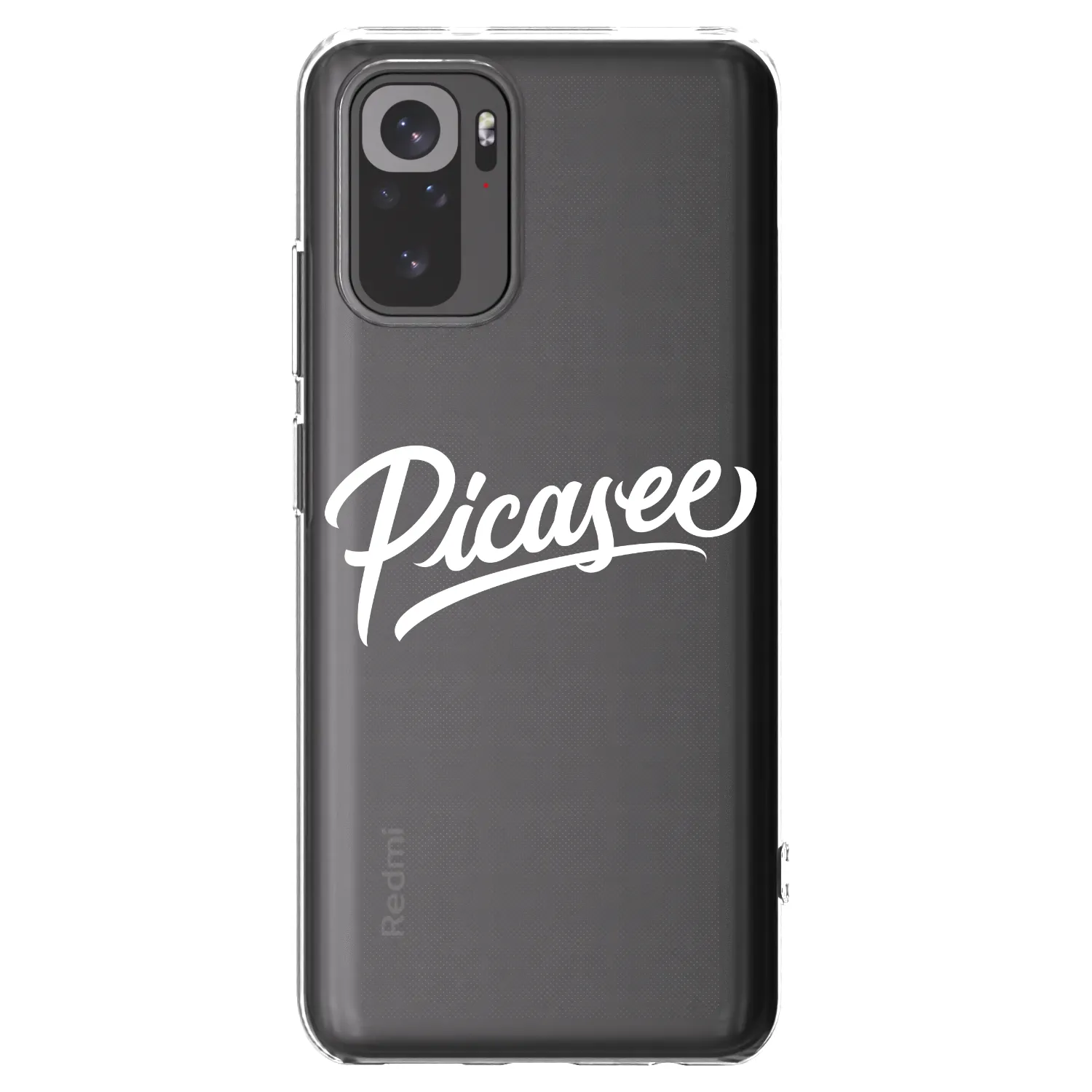 Picasee Xiaomi Redmi Note 10S Hülle - Transparentes Silikon - Picasee - old logo - white