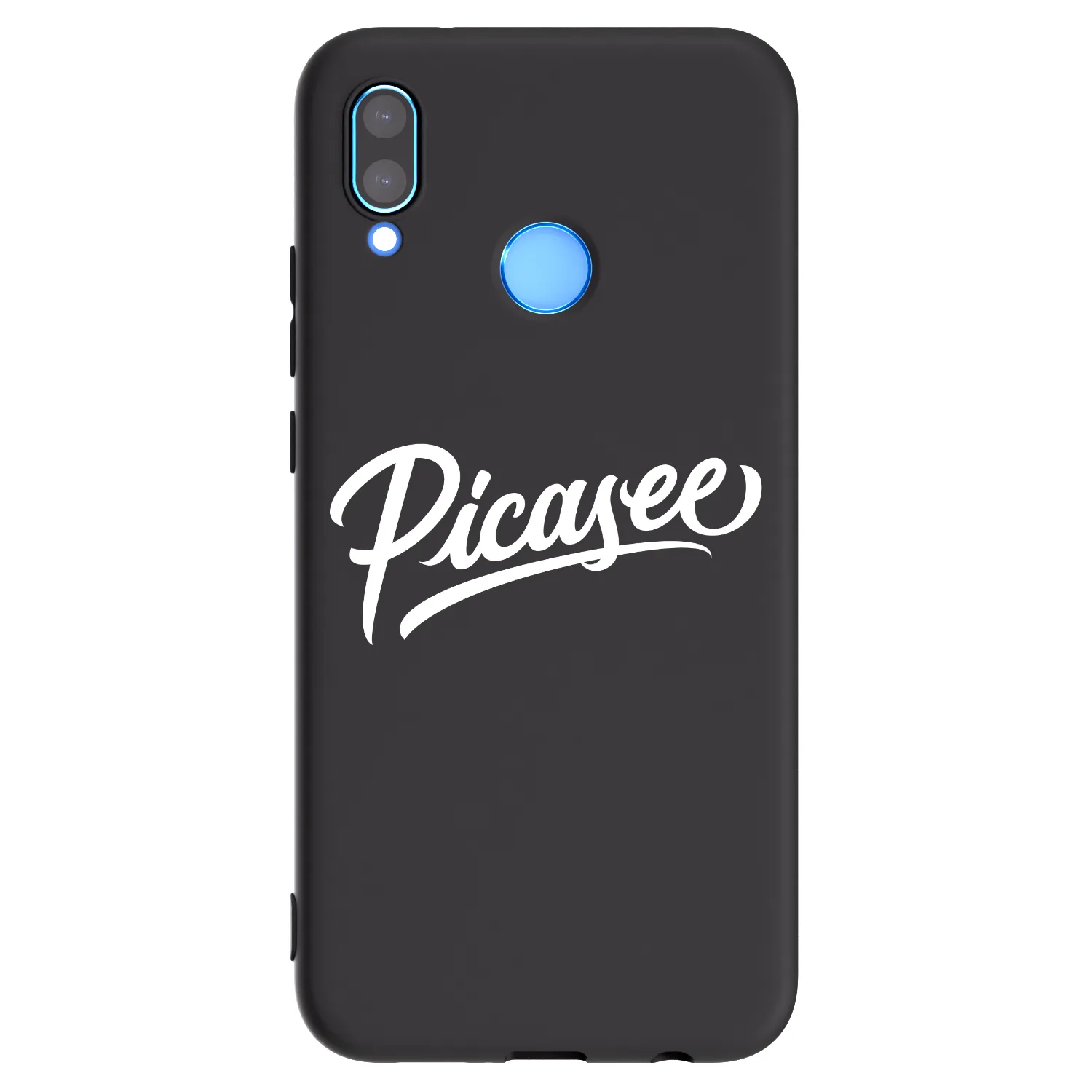 Picasee Huawei P20 Lite Hülle - Schwarzes Silikon - Picasee - old logo - white