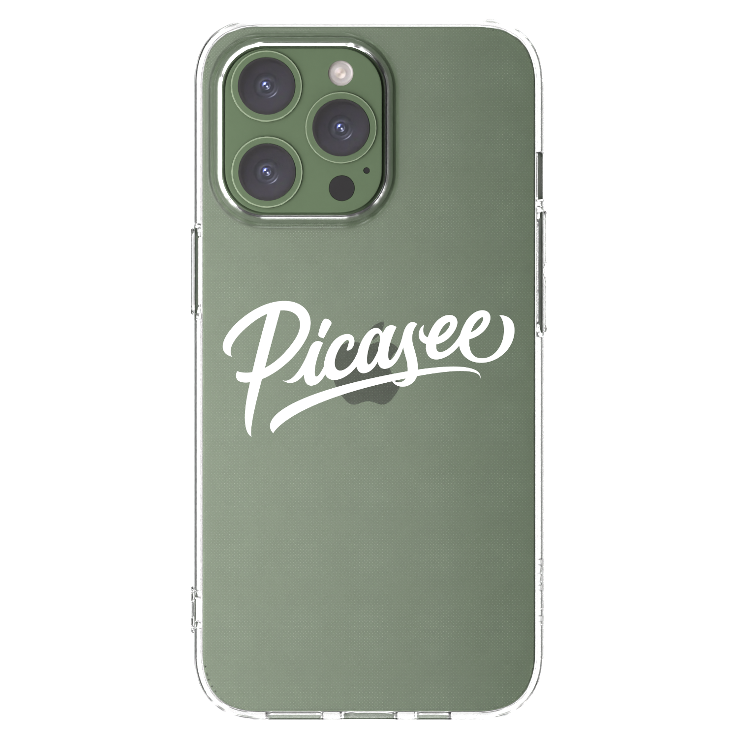 Picasee Apple iPhone 13 Pro Hülle - Transparentes Silikon - Picasee - old logo - white