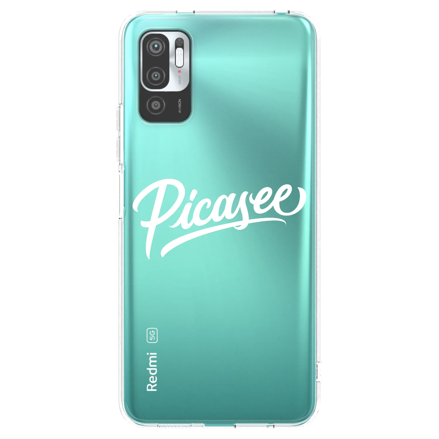 Picasee Xiaomi Redmi Note 10 5G Hülle - Transparentes Silikon - Picasee - old logo - white