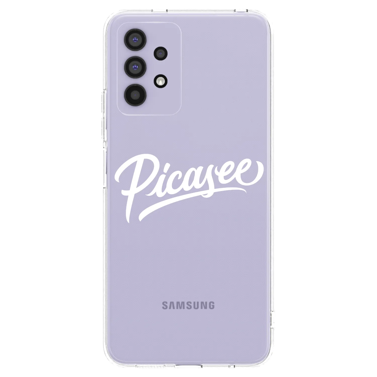 Picasee Samsung Galaxy A32 4G SM-A325F Hülle - Transparentes Silikon - Picasee - old logo - white