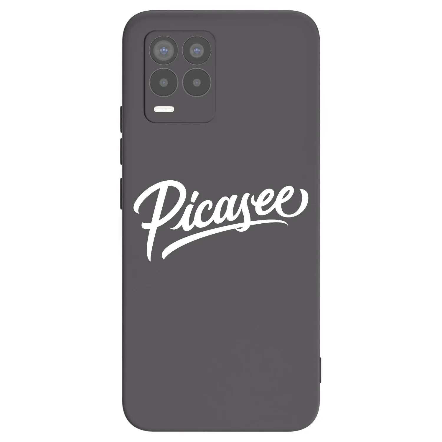 Picasee Realme 8 Pro Hülle - Schwarzes Silikon - Picasee - old logo - white