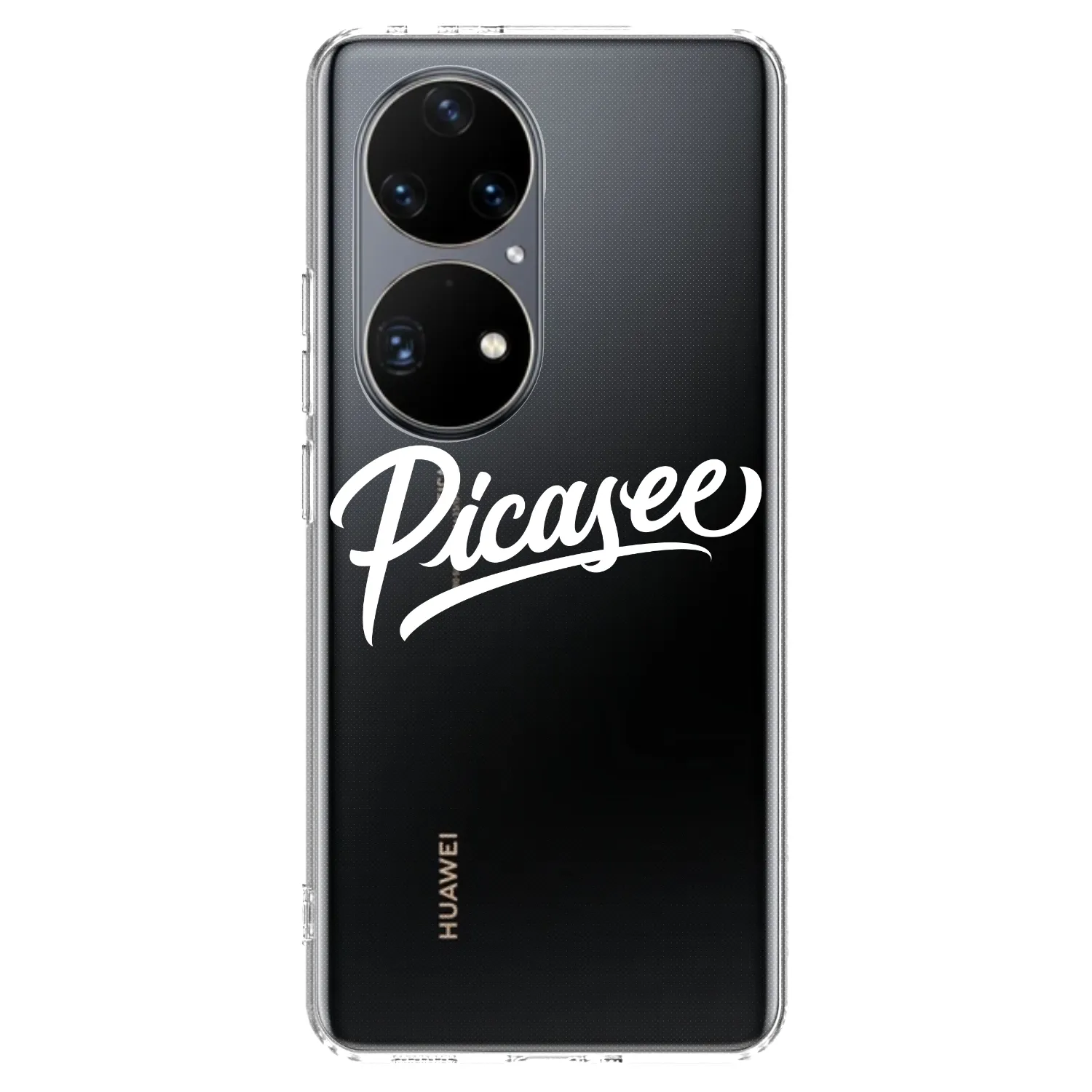 Picasee Huawei P50 Hülle - Transparentes Silikon - Picasee - old logo - white