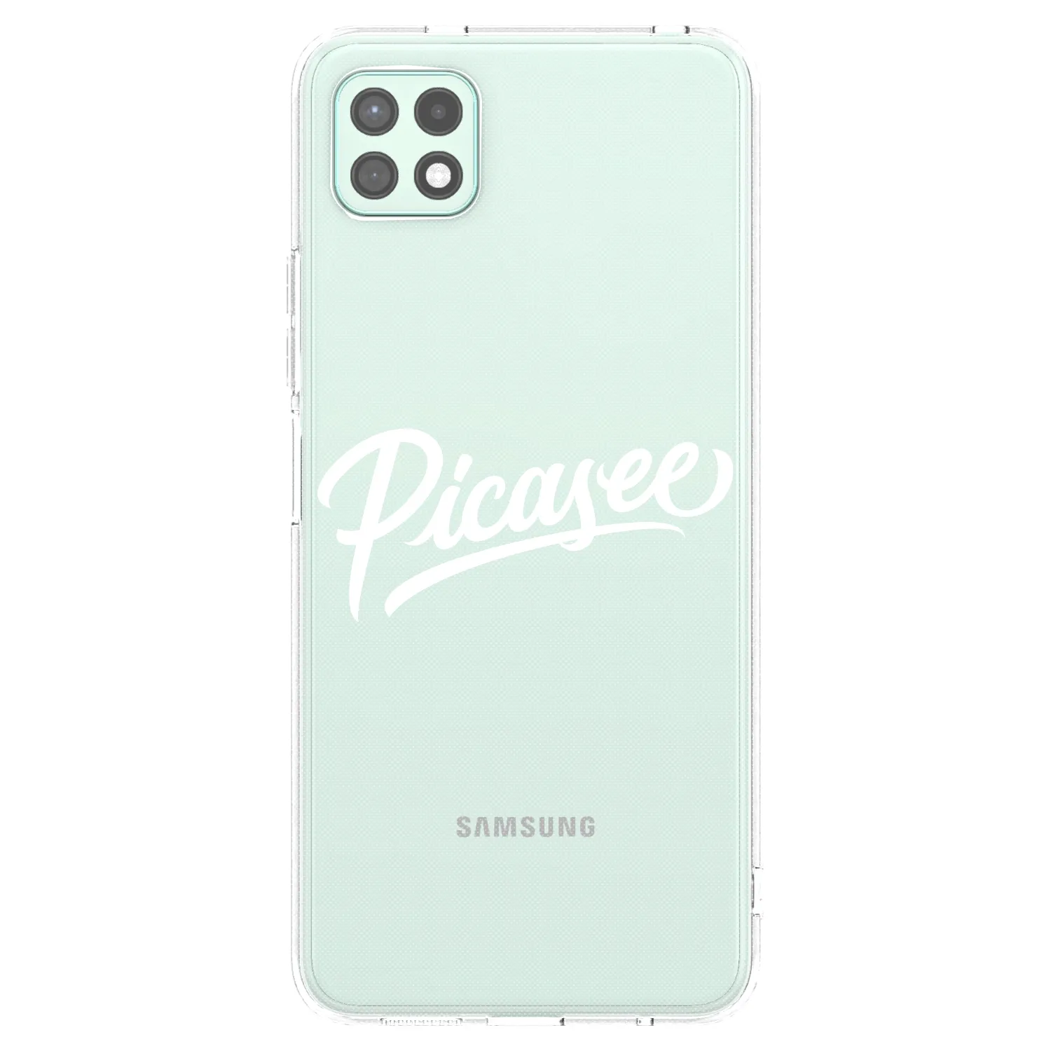 Picasee Samsung Galaxy A22 A226B 5G Hülle - Transparentes Silikon - Picasee - old logo - white