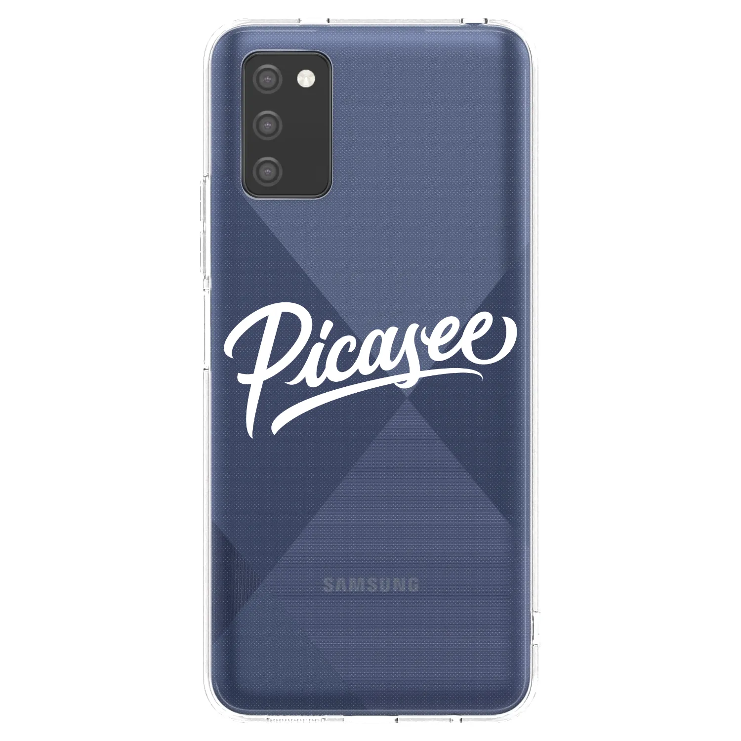 Picasee Samsung Galaxy A02s A025G Hülle - Transparentes Silikon - Picasee - old logo - white