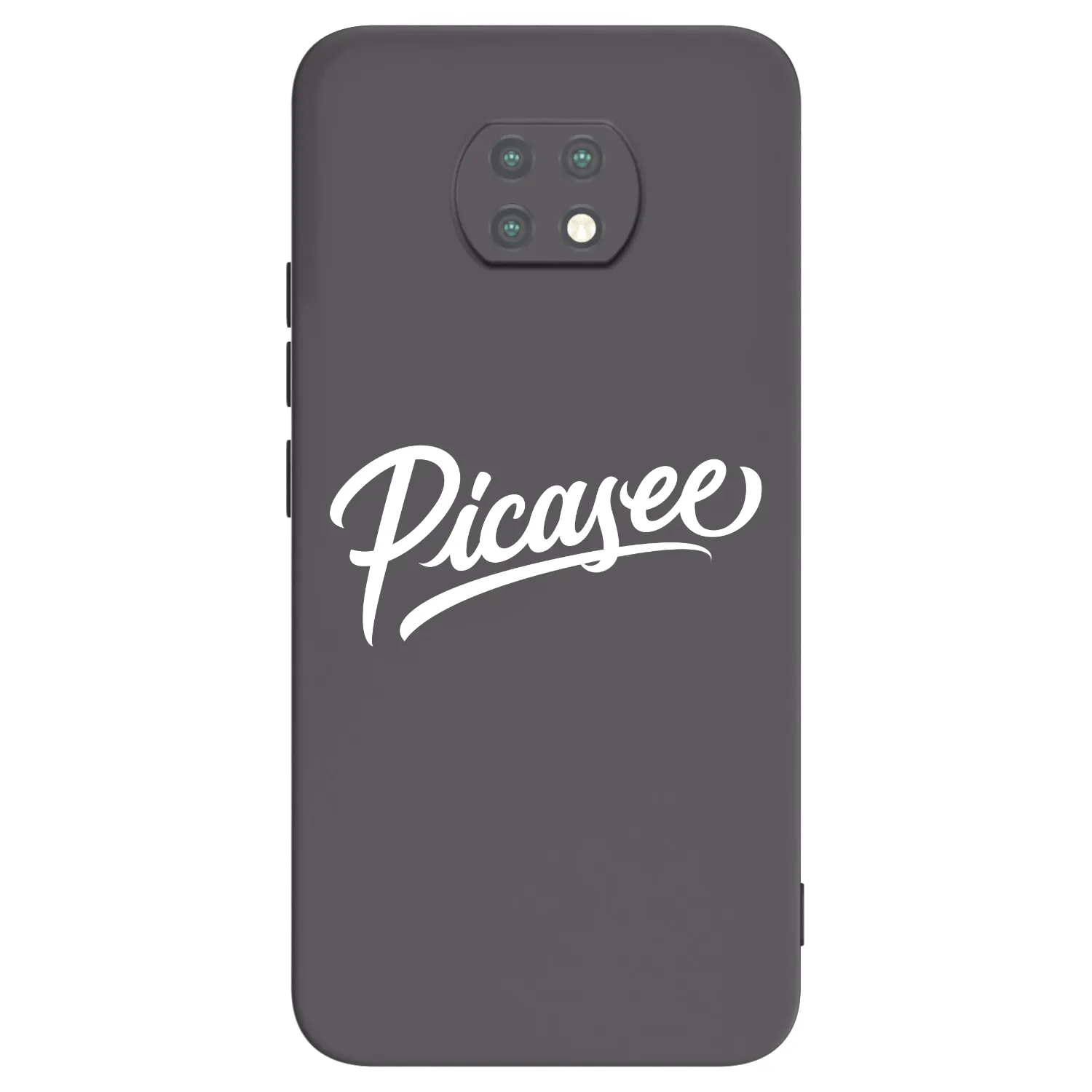 Picasee Xiaomi Redmi Note 9T Hülle - Schwarzes Silikon - Picasee - old logo - white