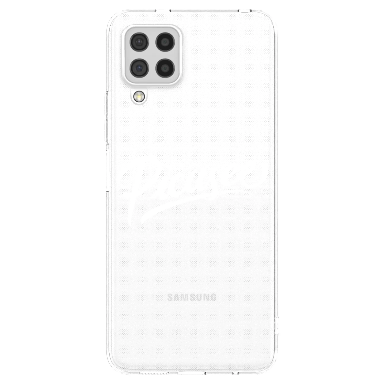 Picasee Samsung Galaxy A22 A225F 4G Hülle - Transparentes Silikon - Picasee - old logo - white