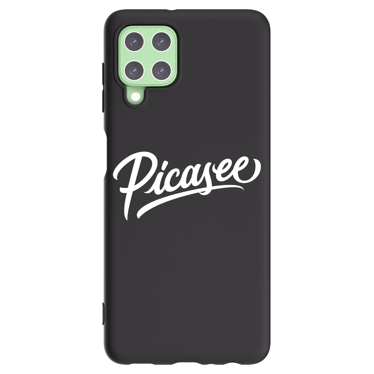 Picasee Samsung Galaxy A22 A225F 4G Hülle - Schwarzes Silikon - Picasee - old logo - white