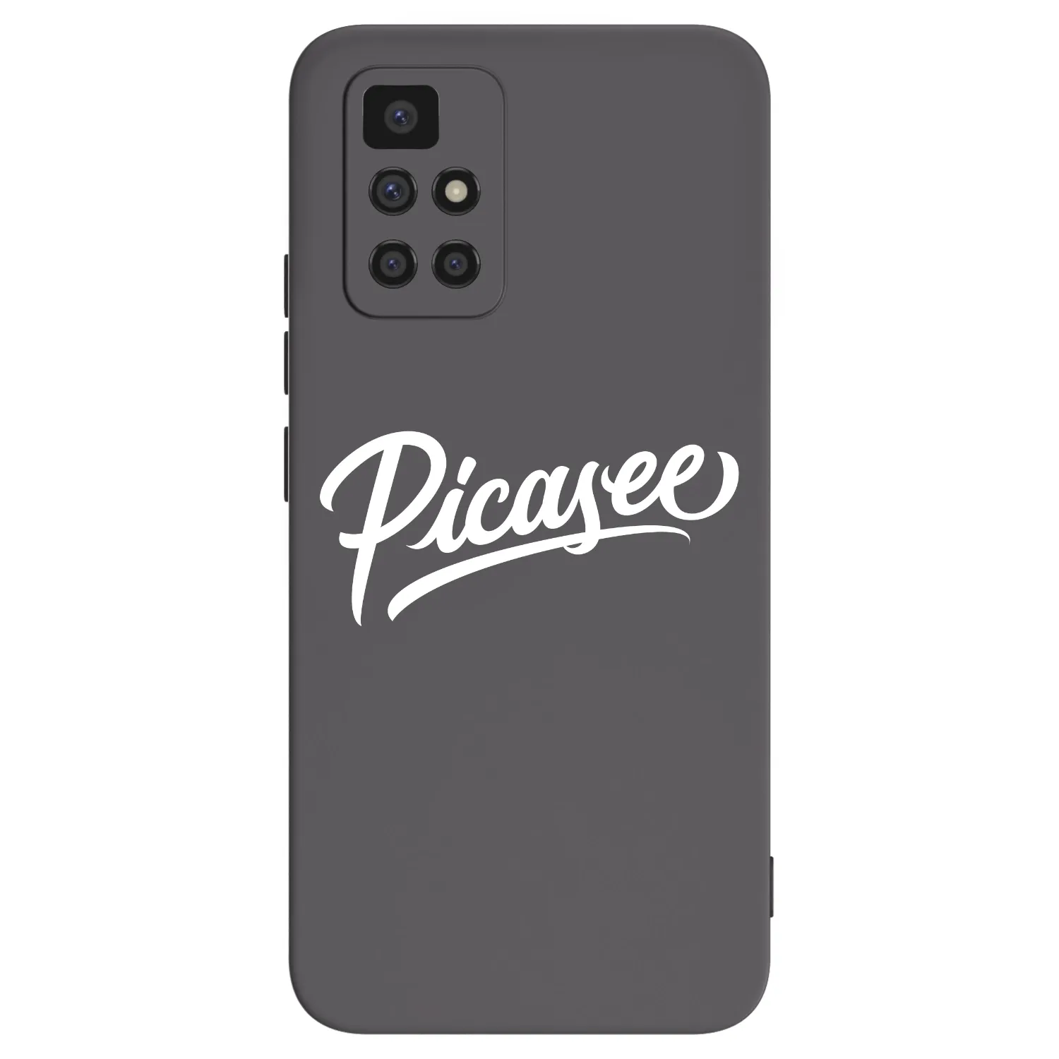 Picasee Xiaomi Redmi 10 Hülle - Schwarzes Silikon - Picasee - old logo - white