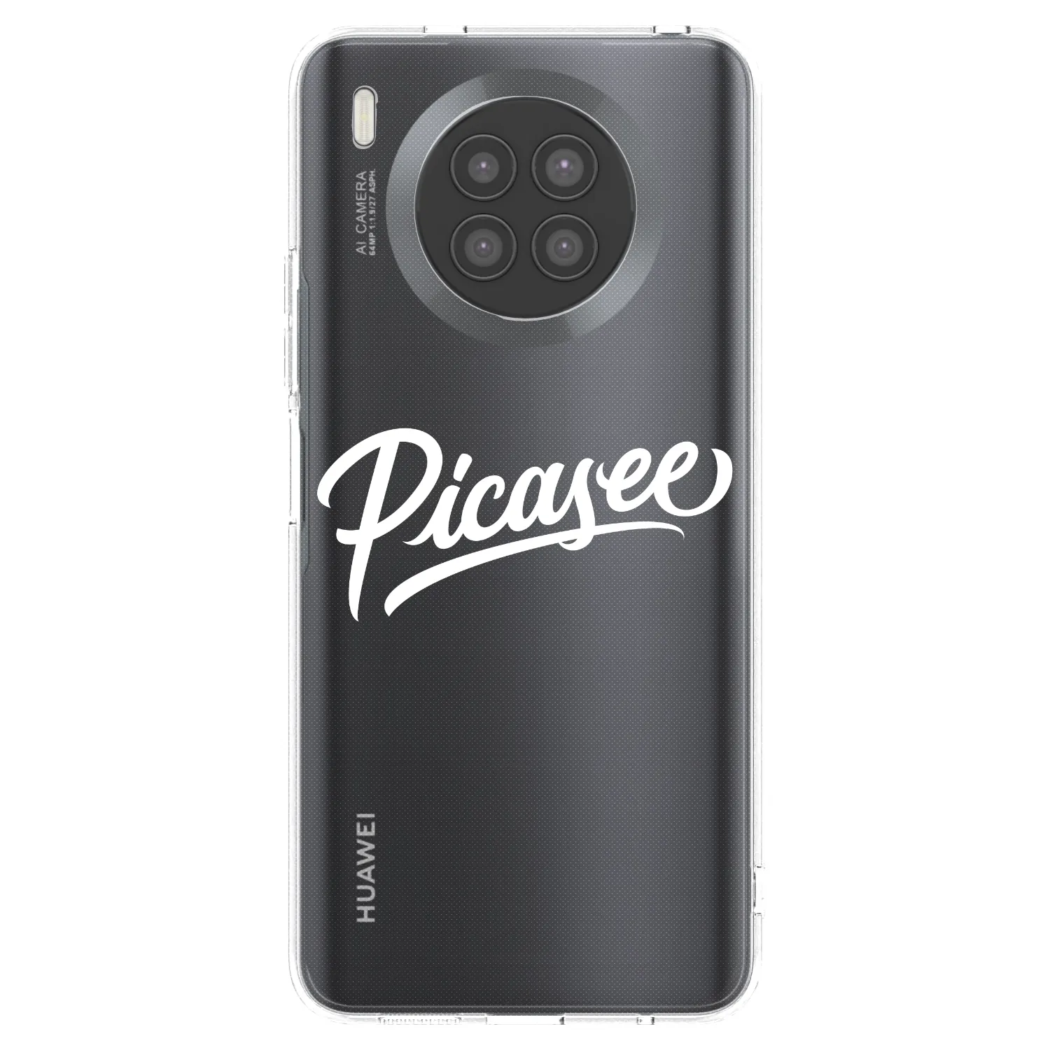 Picasee Huawei Nova 8i Hülle - Transparentes Silikon - Picasee - old logo - white