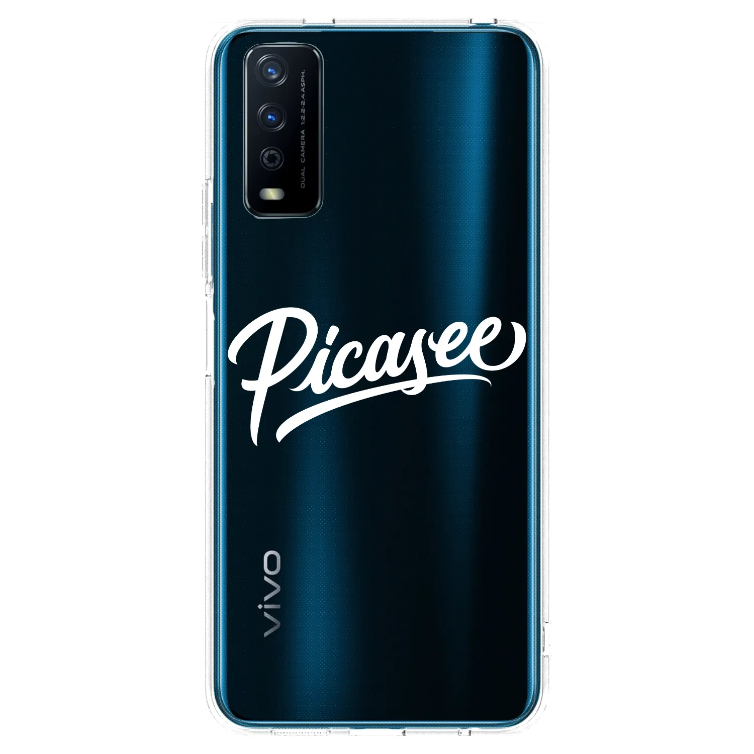 Picasee Vivo Y11s Hülle - Transparentes Silikon - Picasee - old logo - white
