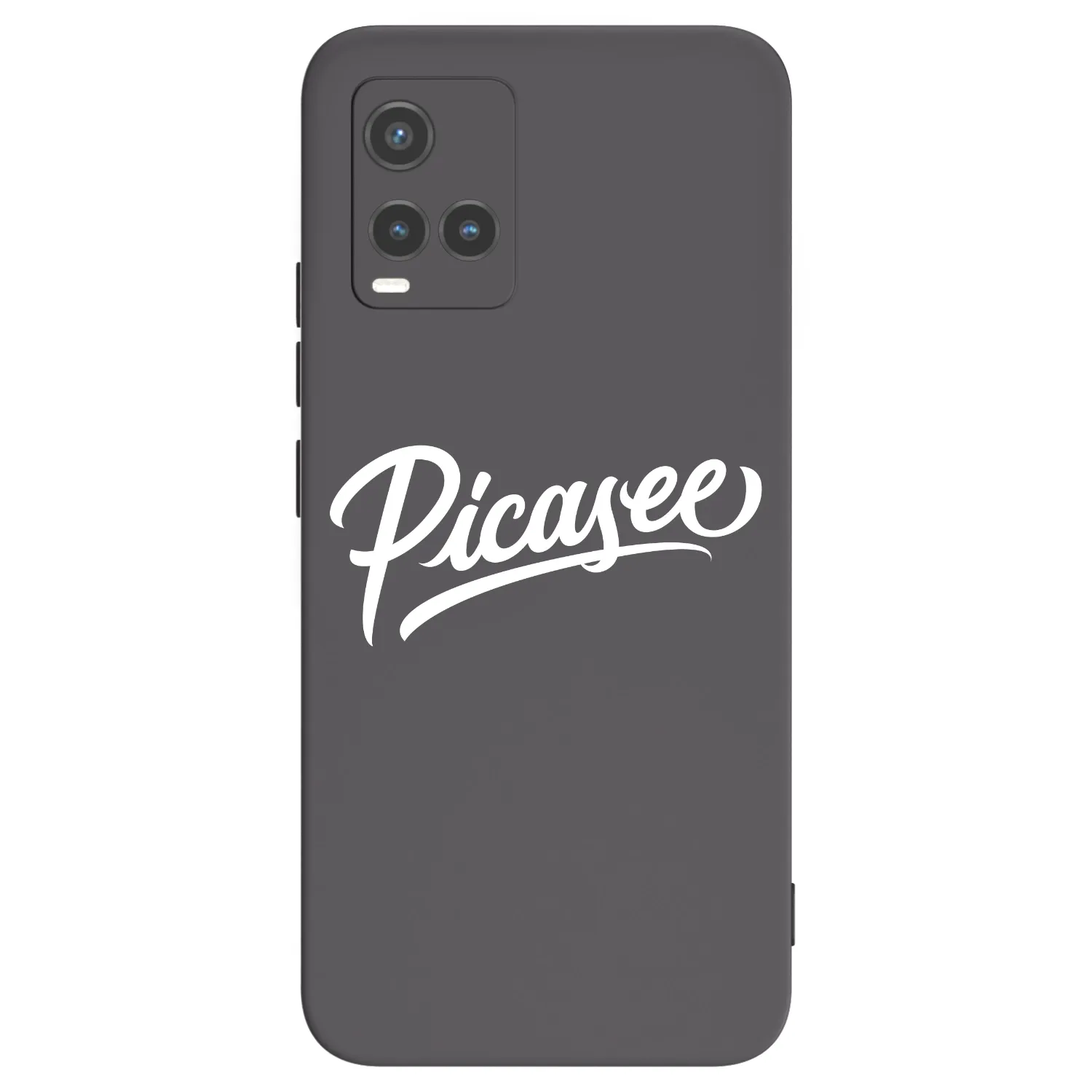 Picasee Vivo Y33s Hülle - Schwarzes Silikon - Picasee - old logo - white