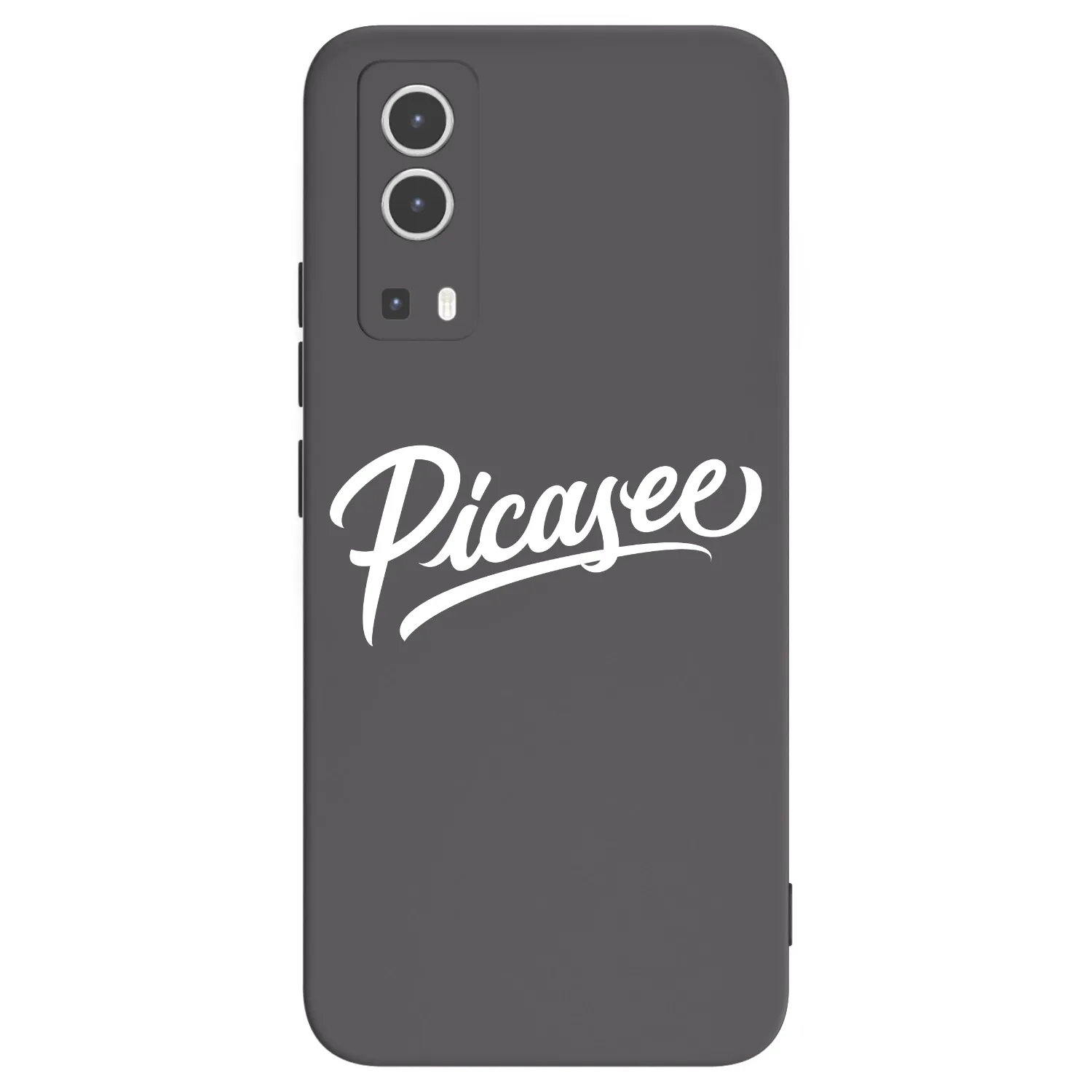 Picasee Vivo Y72 5G Hülle - Schwarzes Silikon - Picasee - old logo - white