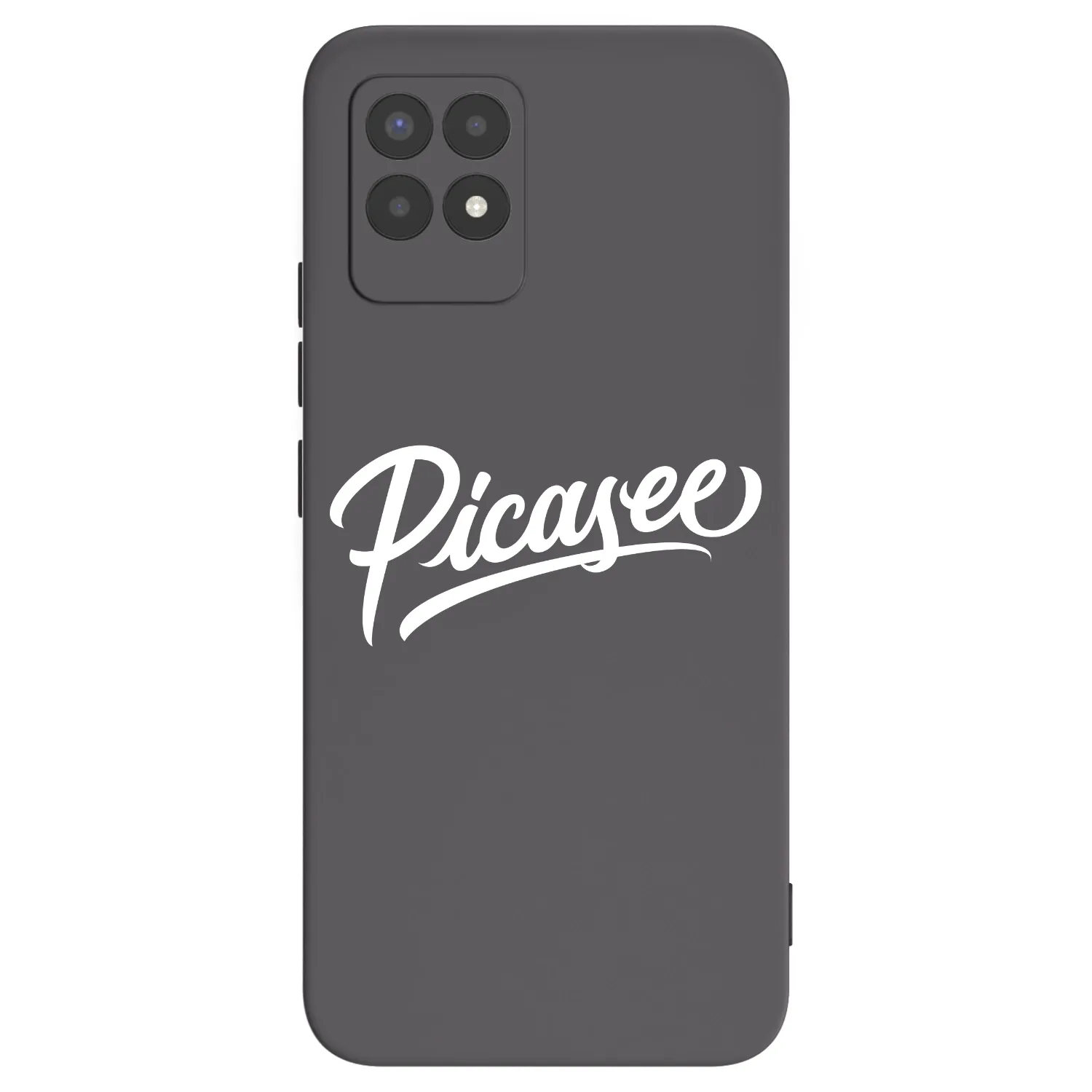 Picasee Realme 8i Hülle - Schwarzes Silikon - Picasee - old logo - white